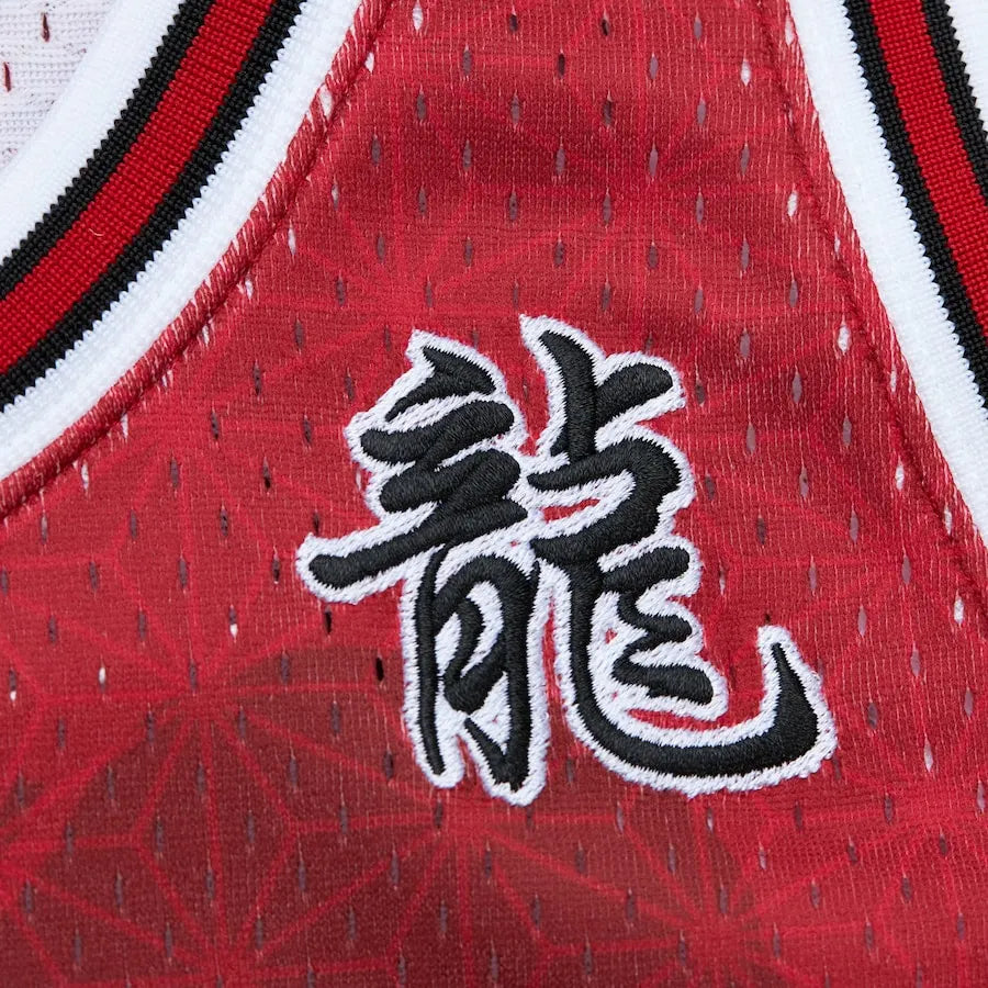 Dennis Rodman Chicago Bulls Mitchell & Ness 1997/98 Hardwood Classics Asian Heritage 6.0 Swingman Throwback  Jersey - Red