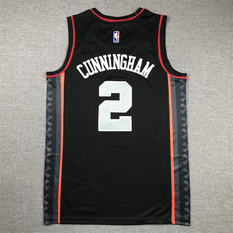Detroit Pistons Cade Cunningham #2 2024 City Edition Swingman Jersey — Embroidered