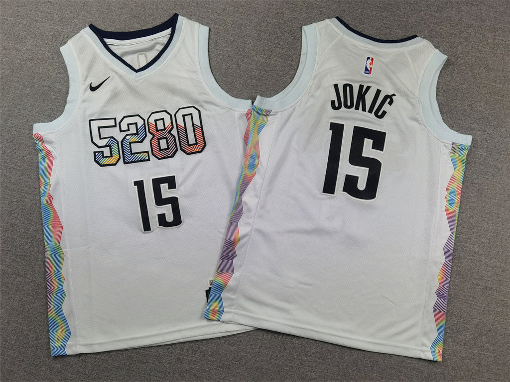 Youth Nikola Jokić Denver Nuggets #15 City Edition Embroidered  Jersey