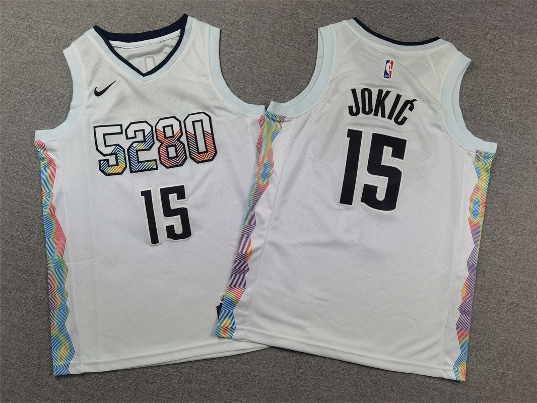 Youth Nikola Jokić Denver Nuggets #15 City Edition Embroidered  Jersey