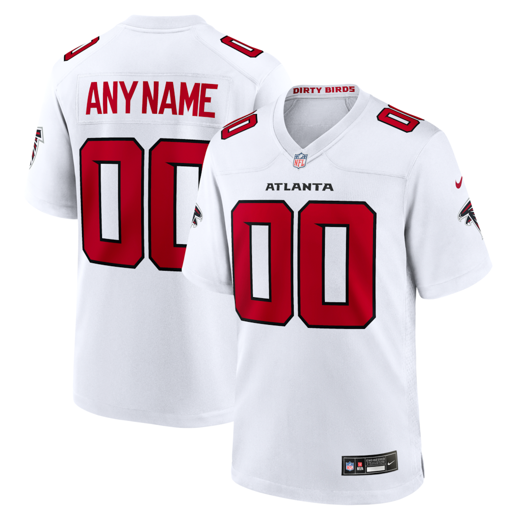 Custom Atlanta Falcons White Game Jersey