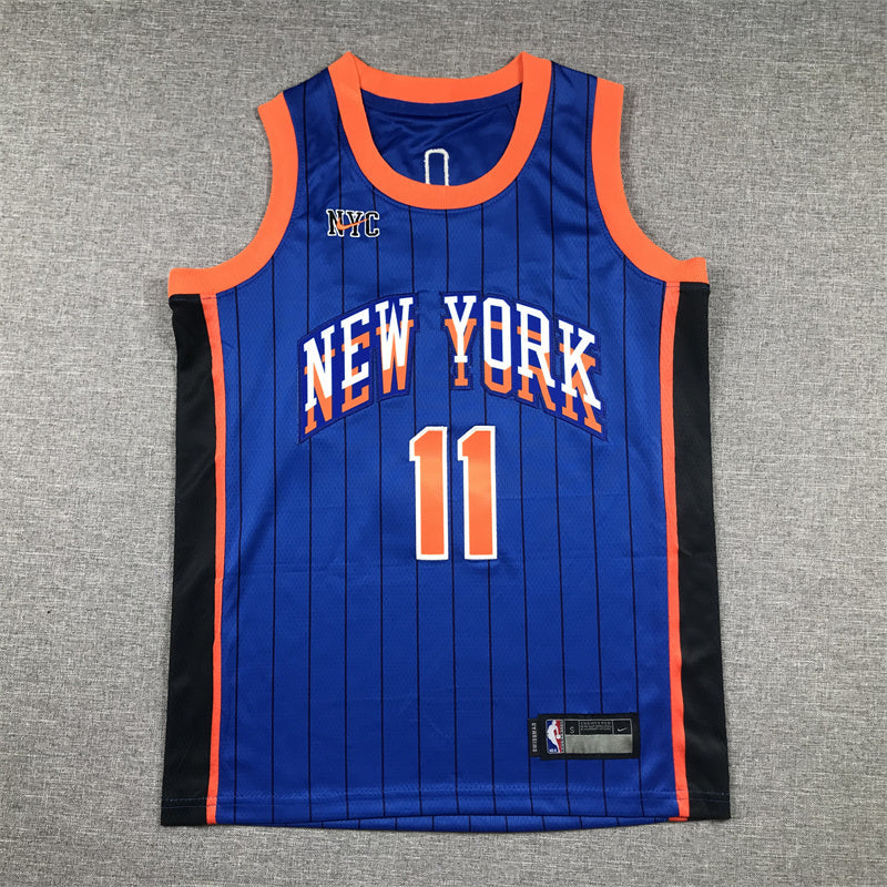 Youth Jalen Brunson New York Knicks #11 City Edition Embroidered Jersey