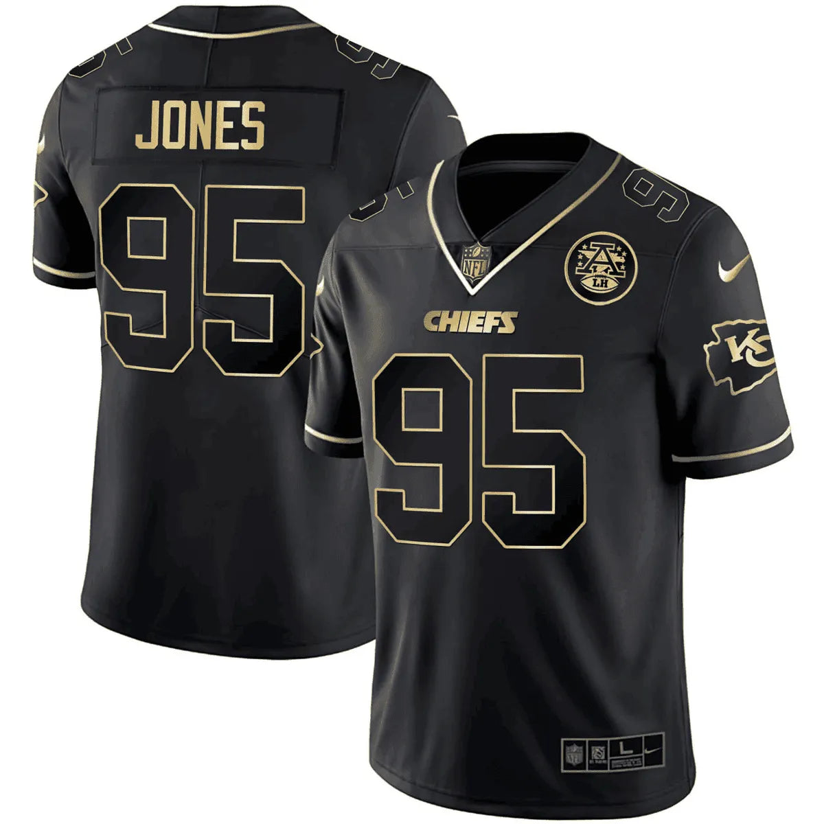 Chris Jones Chiefs Black Gold Jersey