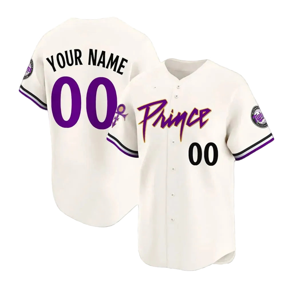 Custom Minnesota Twins Prince Jersey - Cream
