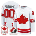 Custom Canada 2026 Olympic Jersey - White