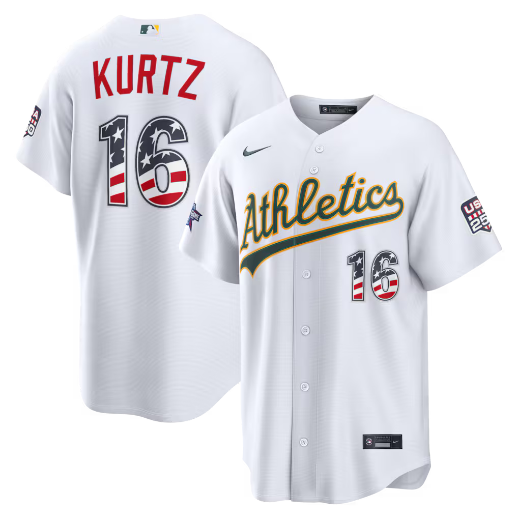 2026 All-Star Edition Stars & Stripes Athletics Nick Kurtz Stadium Jersey - White