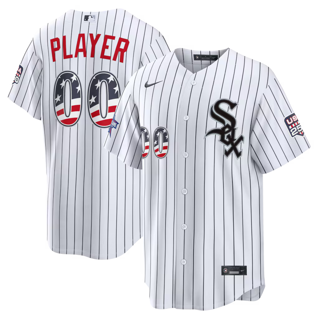 Custom Chicago White Sox 2026 All-Star Edition Stars & Stripes Stadium Jersey - White