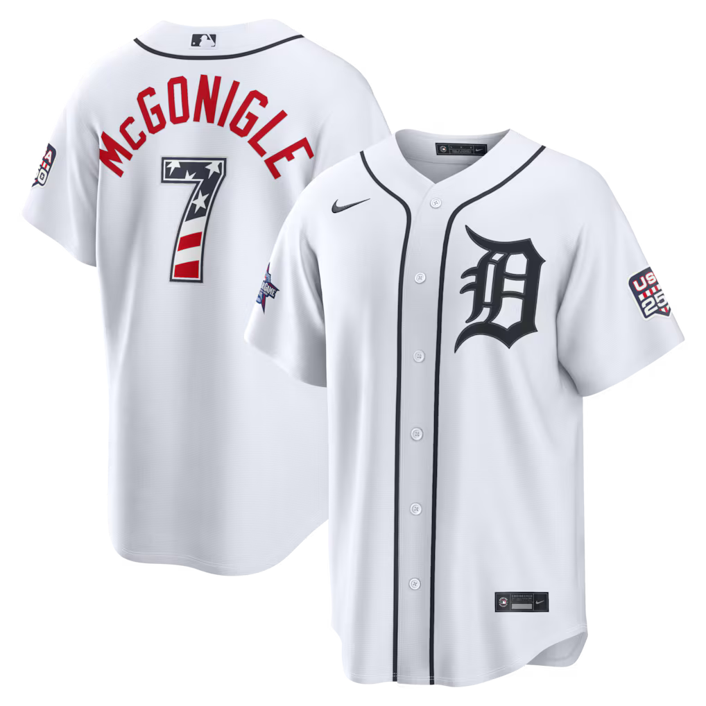 2026 All-Star Edition Stars & Stripes Detroit Tigers Kevin McGonigle Stadium Jersey - White