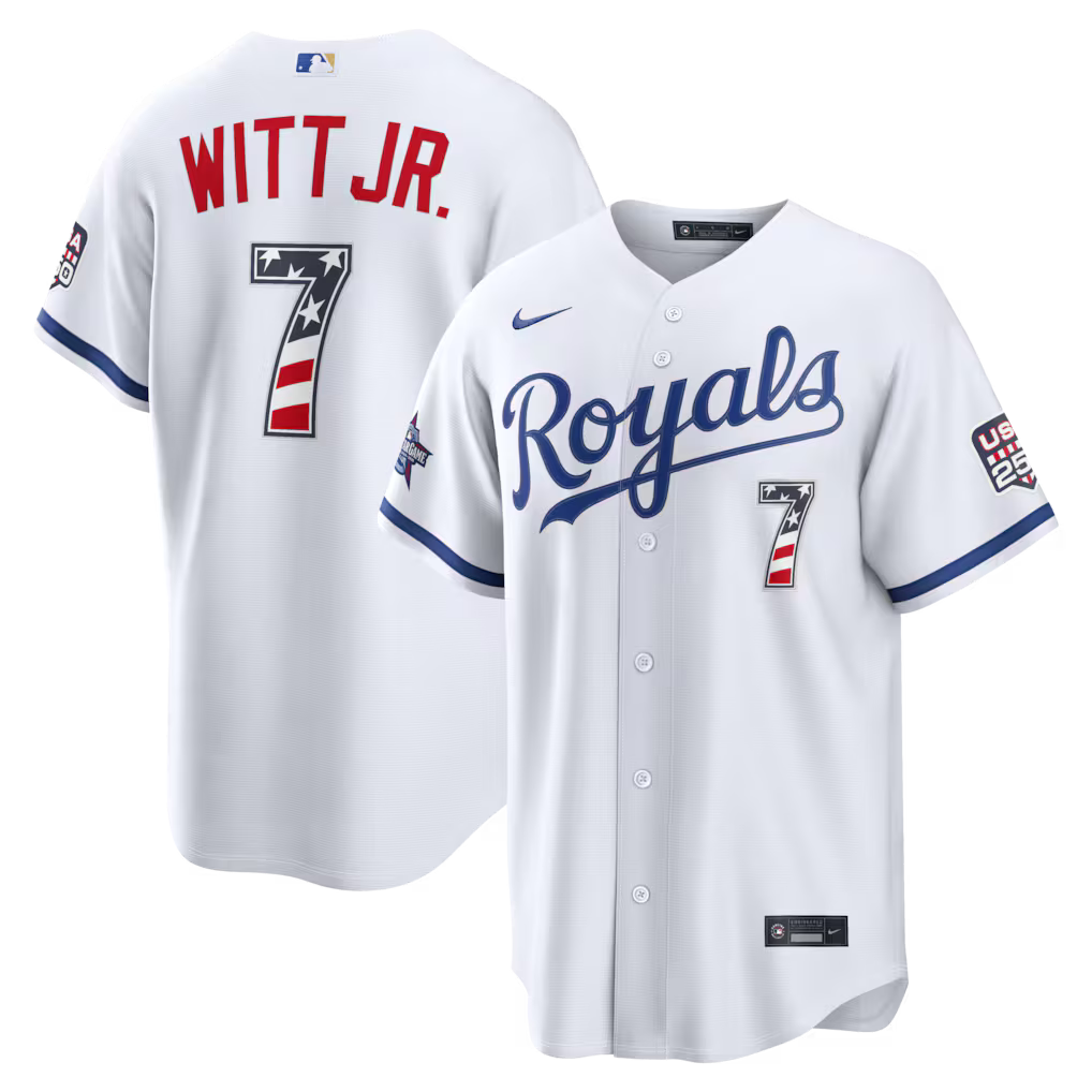 2026 All-Star Edition Stars & Stripes Kansas City Royals Bobby Witt Jr. Stadium Jersey - White