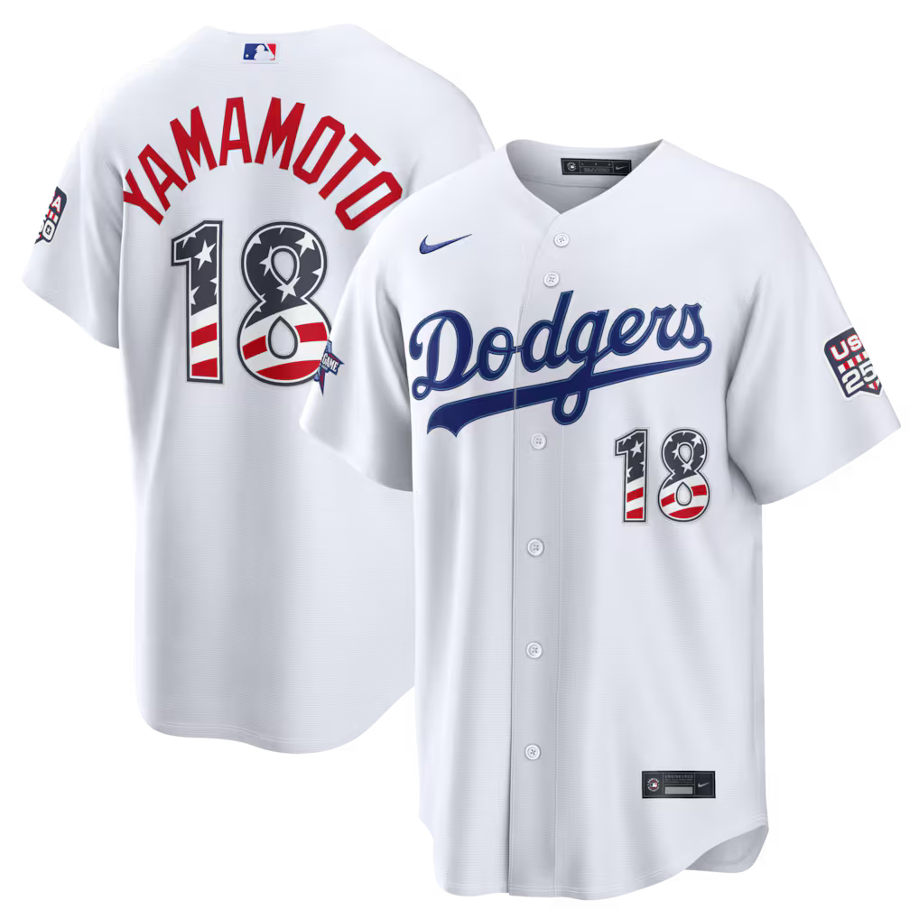 2026 All-Star Edition Stars & Stripes Los Angeles Dodgers Yoshinobu Yamamoto Stadium Jersey - White