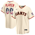 Custom San Francisco Giants 2026 All-Star Edition Stars & Stripes Stadium Jersey - Cream
