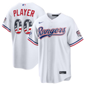 Custom Texas Rangers 2026 All-Star Edition Stars & Stripes Stadium Jersey - White