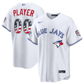 Custom Toronto Blue Jays 2026 All-Star Edition Stars & Stripes Stadium Jersey - White