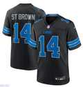 Amon-Ra St. Brown #14 Detroit Lions black Jersey