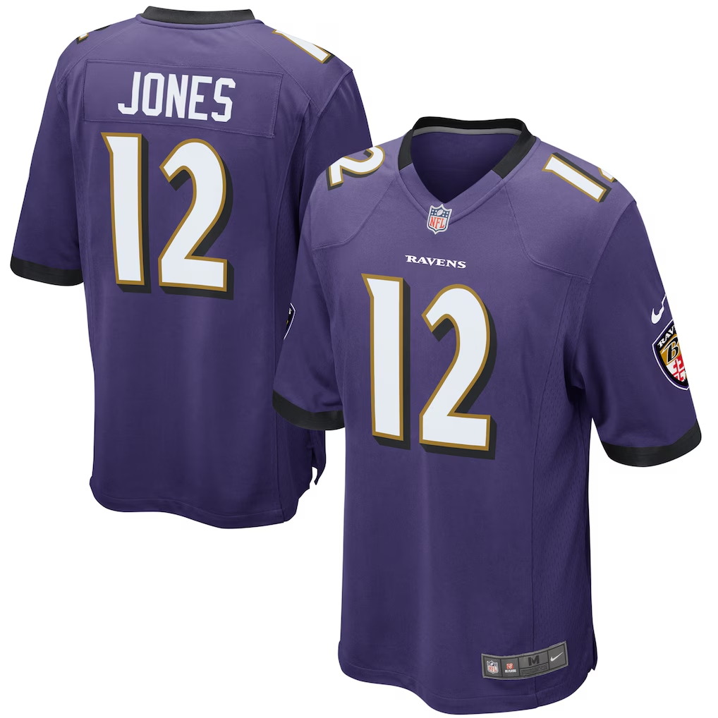 Jacoby Jones #12 Baltimore Ravens Purple Jersey  [Pre-Order]