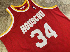 Houston Rockets  #34 Olajuwon Red MN