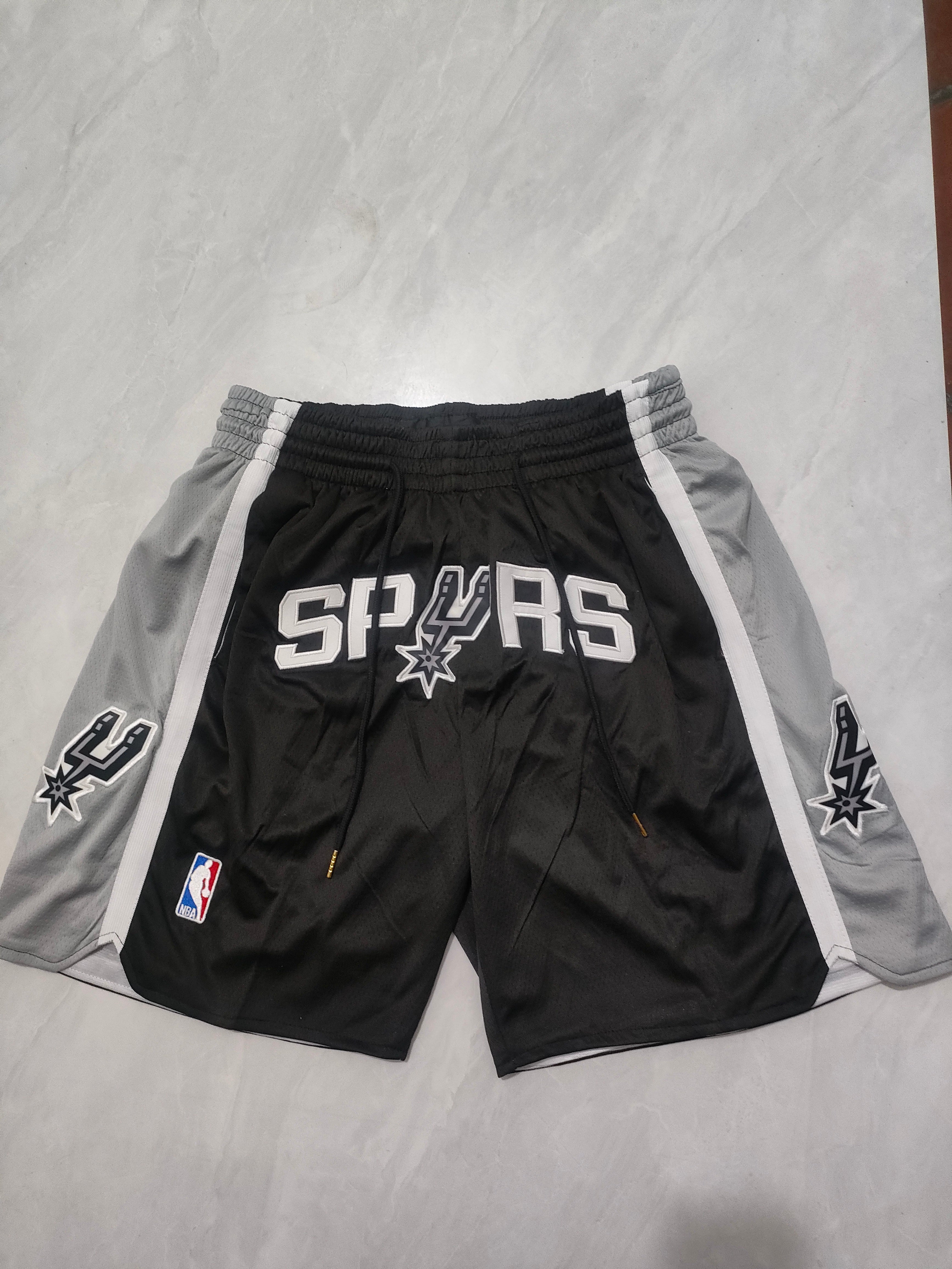 San Antonio Spurs Black Regular Edition Pocket Shorts