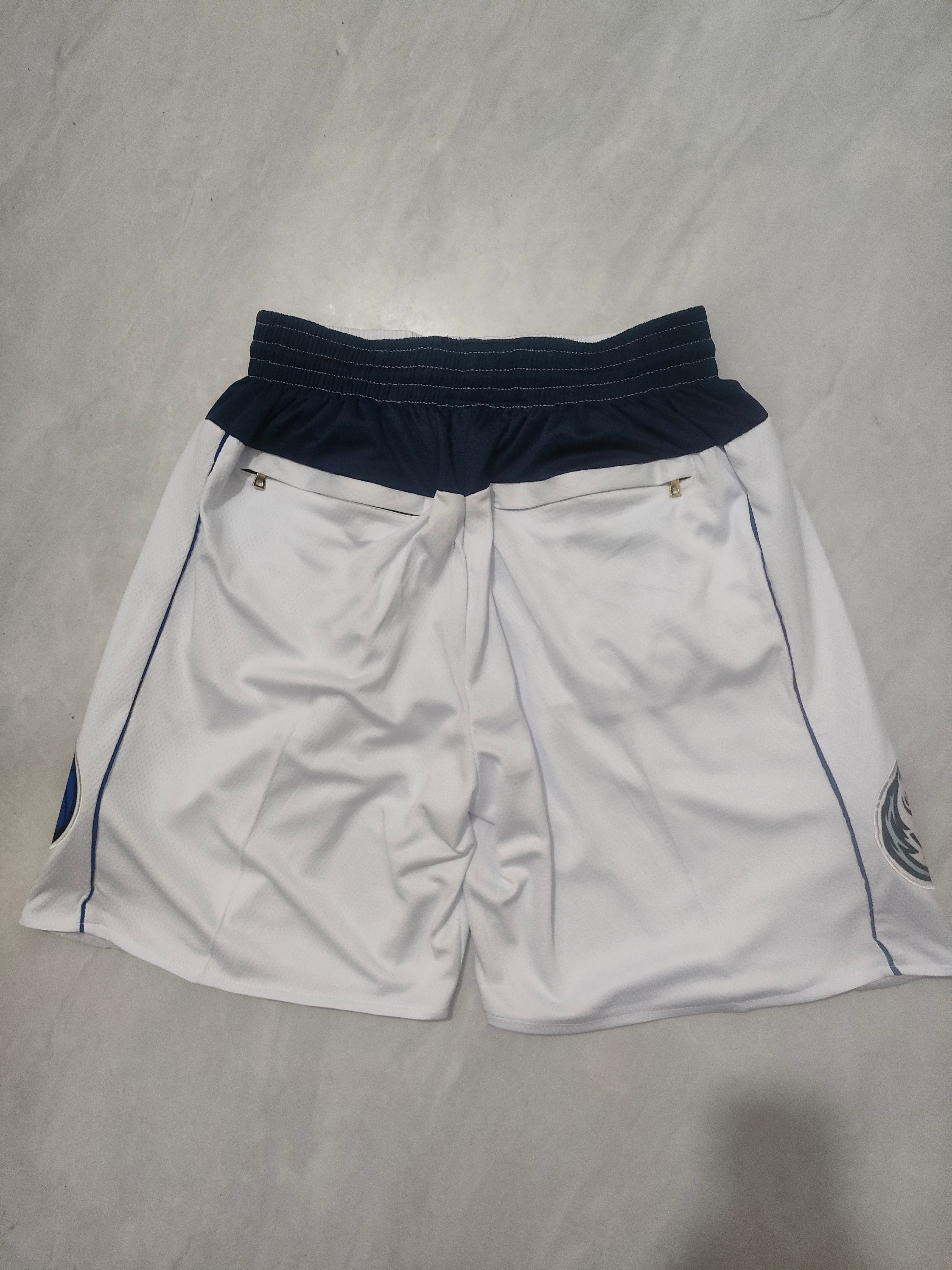 Dallas Mavericks White Regular Pocket Shorts