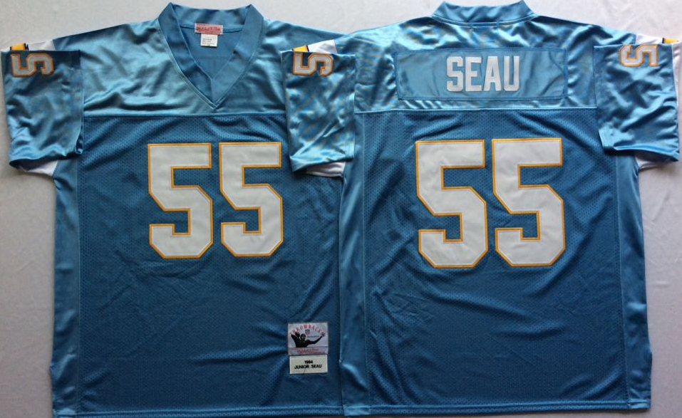 Los Angeles Chargers White Vintage #55  SEAU Jersey