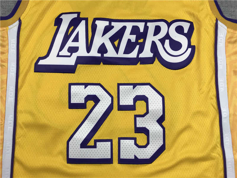 LeBron James Los Angeles Lakers #23 City Edition Swingman Set — Embroidered