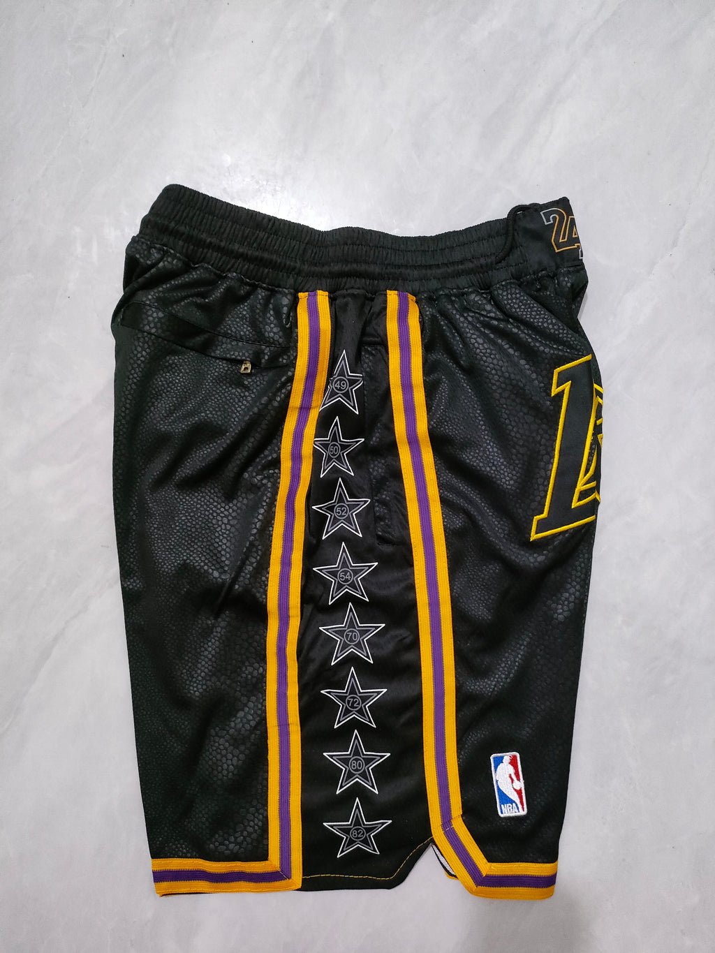 Los Angeles Lakers Black Snakeskin Pocket Shorts