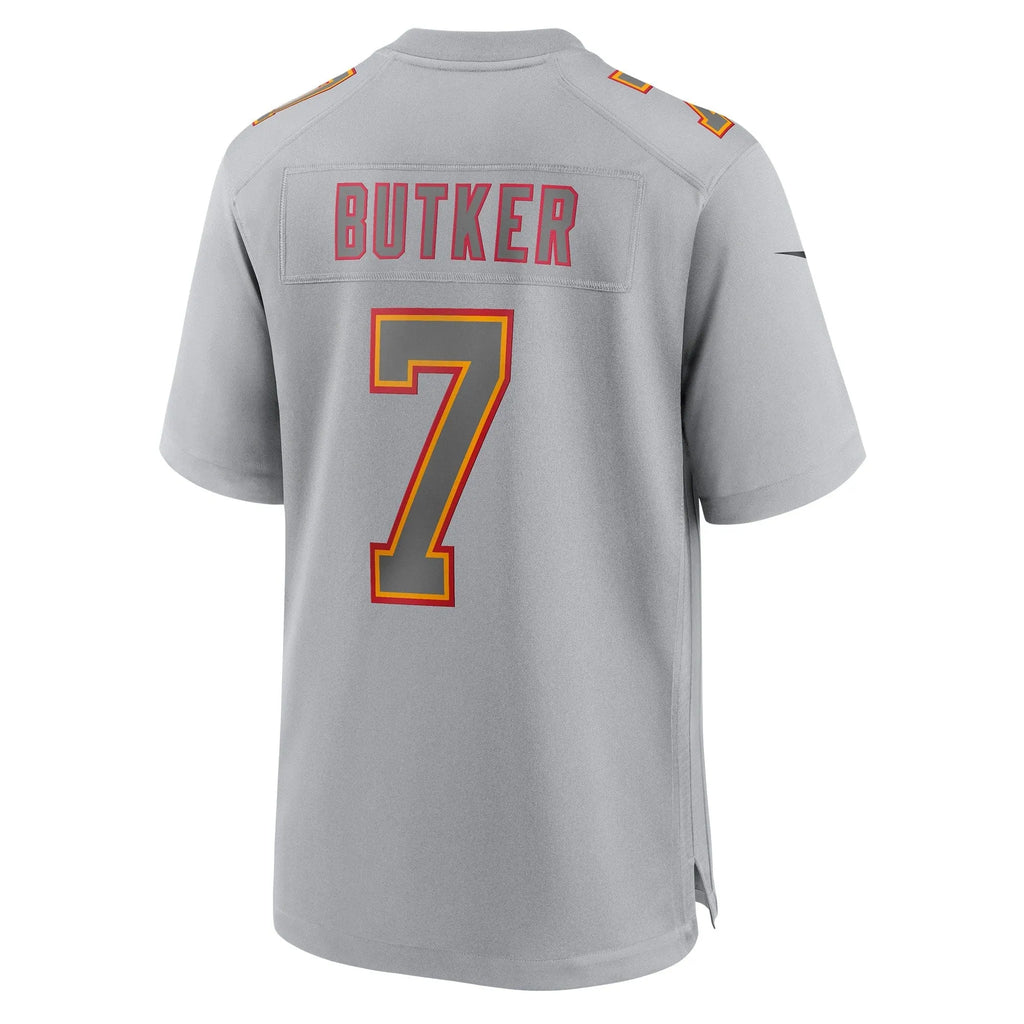 Harrison Butker Kansas City Chiefs Super Bowl LVII Patch Atmosphere Fashion Game Jersey - Gray