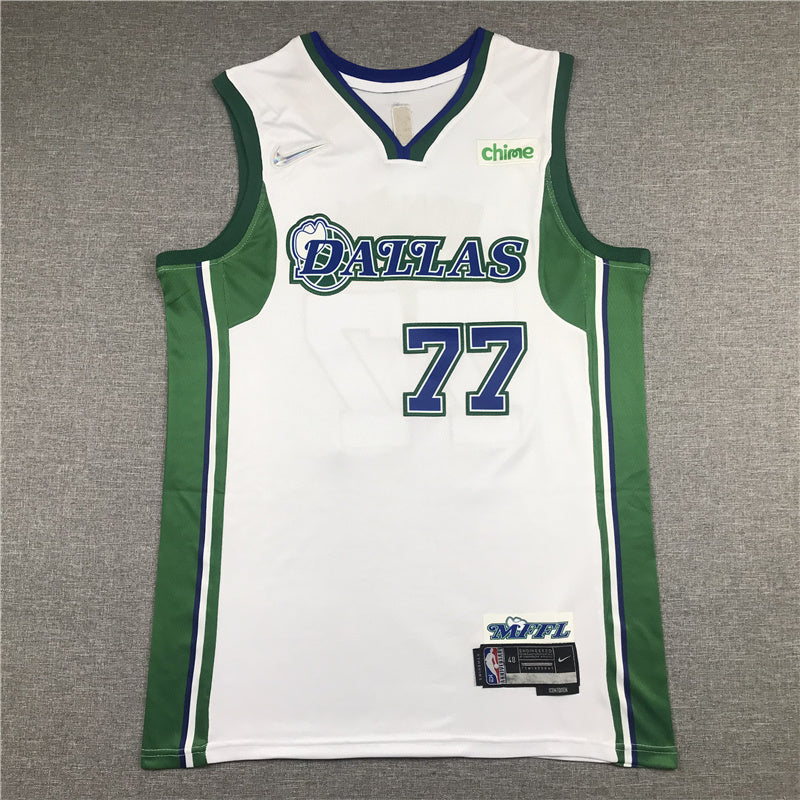 Dallas Mavericks Luka Doncic #77 2022 City Edition Swingman Jersey — Embroidered