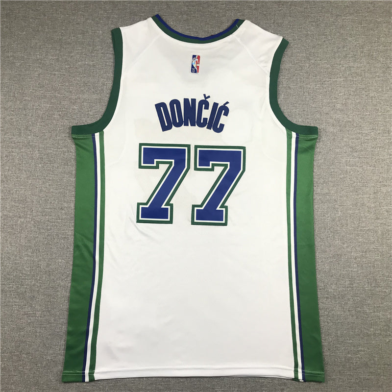 Dallas Mavericks Luka Doncic #77 2022 City Edition Swingman Jersey — Embroidered