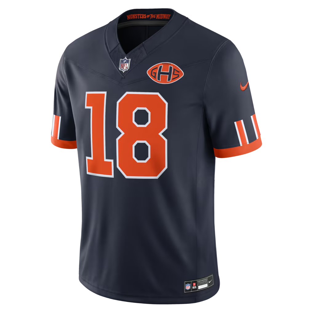 Men's Caleb Williams Chicago Bears #18  Rivalries Collection Limited Jersey