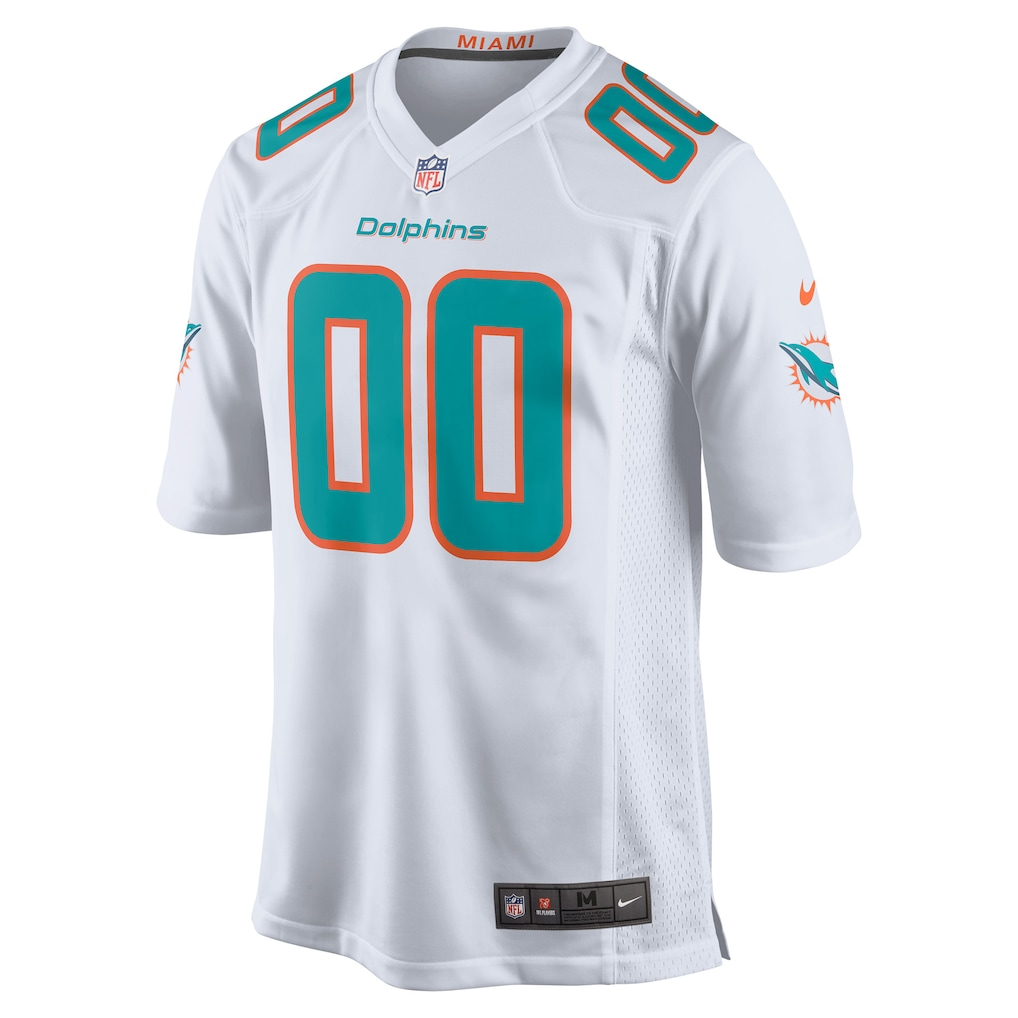 Custom Miami Dolphins White Game Jersey