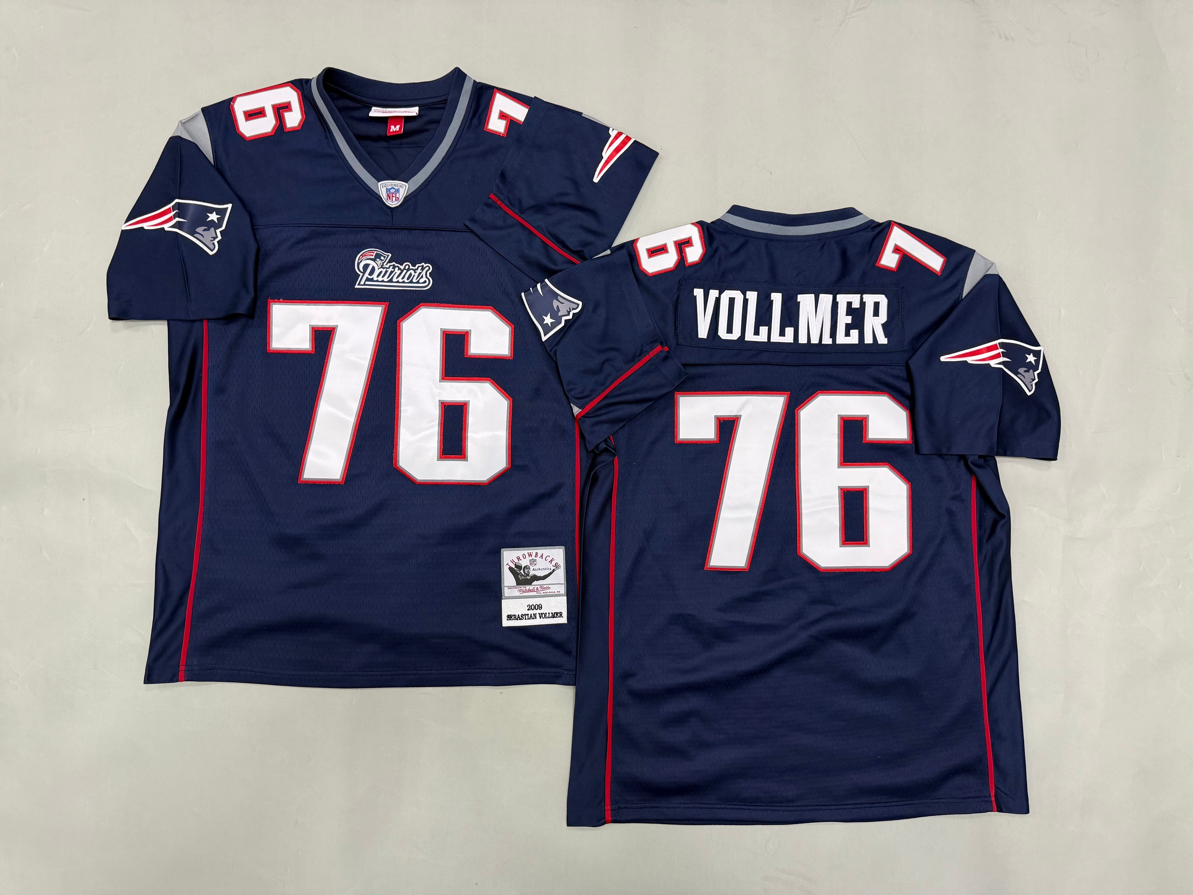 Mens Sebastian Vollmer#76 New England Patriots Vintage Throwback Jersey