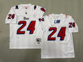 Mens Ty Law#24 white New England Patriots Vintage Throwback Jersey