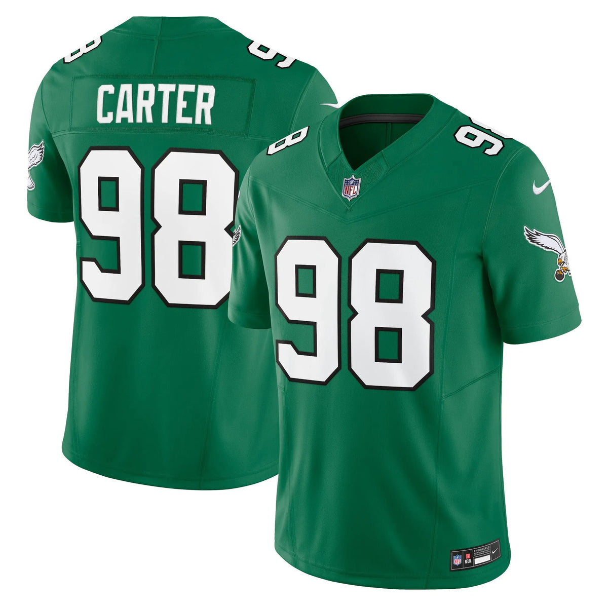 Jalen Carter Philadelphia Eagles  Alternate Vapor F.U.S.E. Limited Jersey - Kelly Green