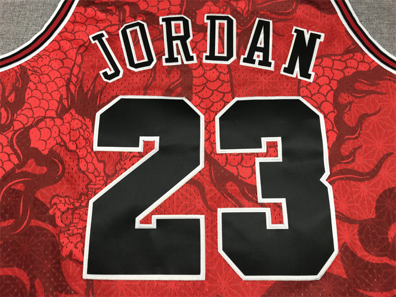 Chicago Bulls Michael Jordan #23 1997-98 Year of the Dragon Throwback — Embroidered Jersey