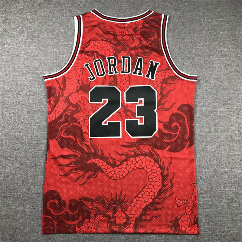 Chicago Bulls Michael Jordan #23 1997-98 Year of the Dragon Throwback — Embroidered Jersey