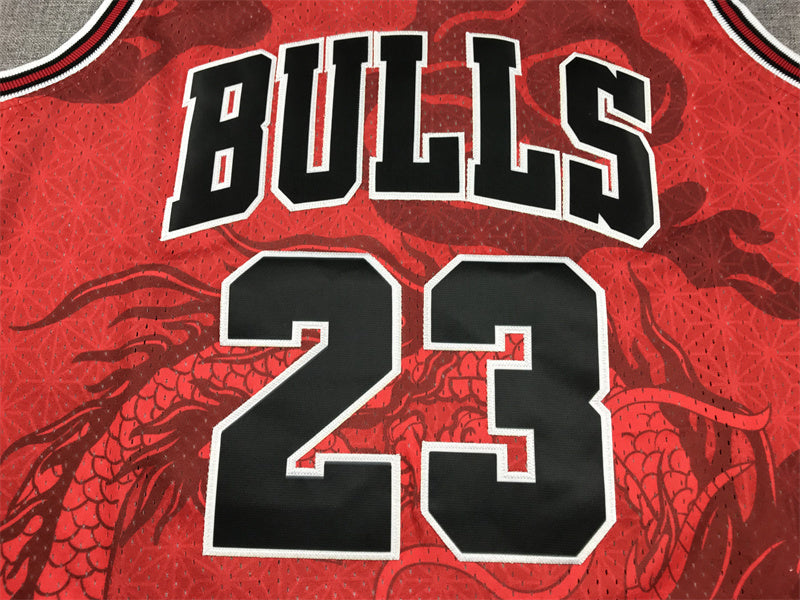 Chicago Bulls Michael Jordan #23 1997-98 Year of the Dragon Throwback — Embroidered Jersey
