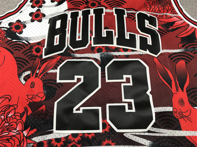 Chicago Bulls Michael Jordan #23 1997-98 Year of the Rabbit Throwback - Embroidered Jersey