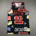 Chicago Bulls Michael Jordan #23 1997-98 Graffiti Edition Throwback — Embroidered Jersey