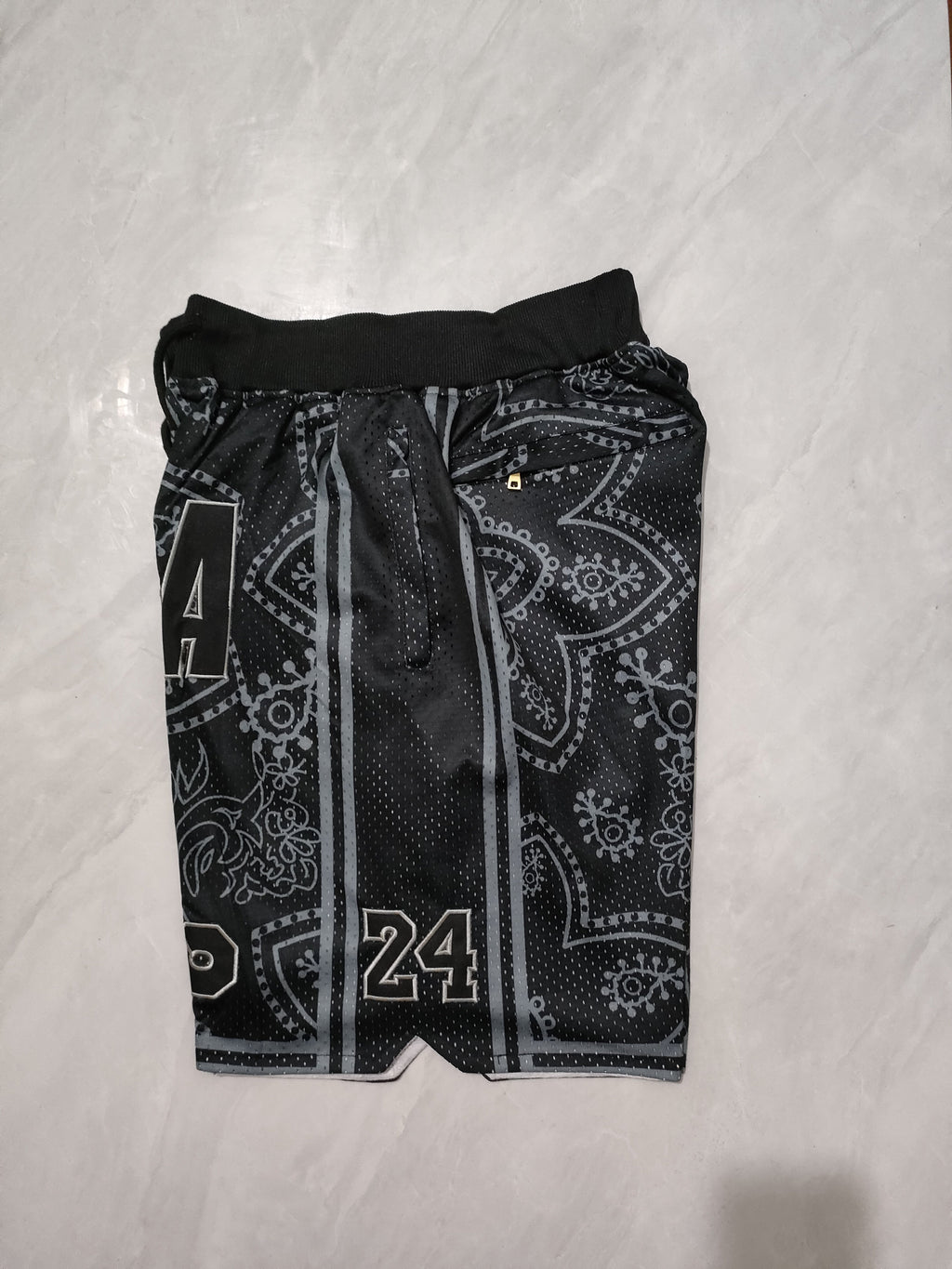 Los Angeles Lakers Black Floral Pocket Shorts