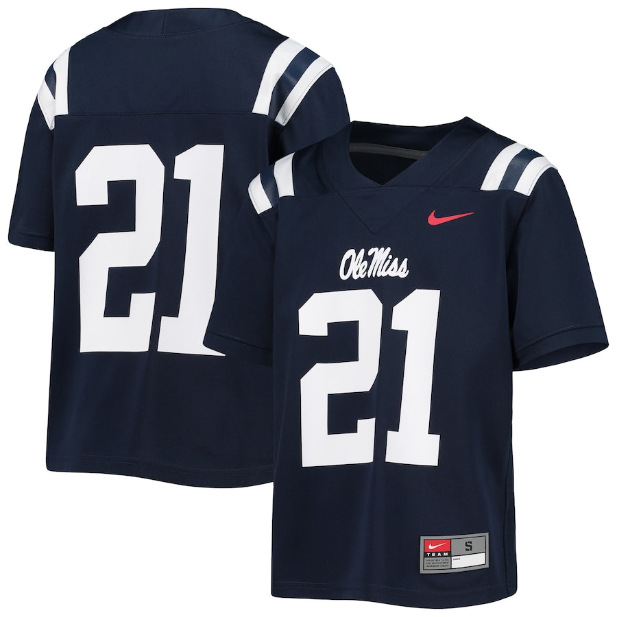 Nike #21 Navy Ole Miss Rebels Untouchable Football Jersey