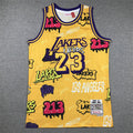 LeBron James #23 Los Angeles Lakers "Graffiti" 2018-19 Throwback Jersey — Embroidered