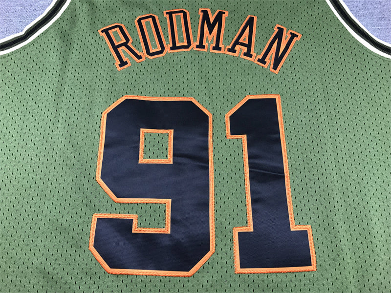 Chicago Bulls Dennis Rodman #91 1997-98 Throwback-Embroidered Jersey