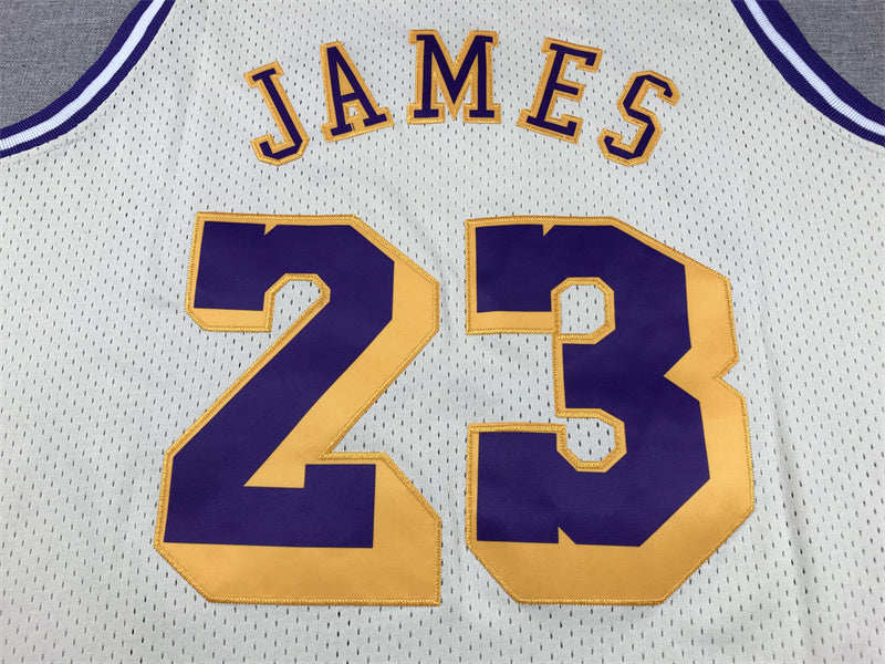 LeBron James #23 Los Angeles Lakers Throwback Jersey — Embroidered