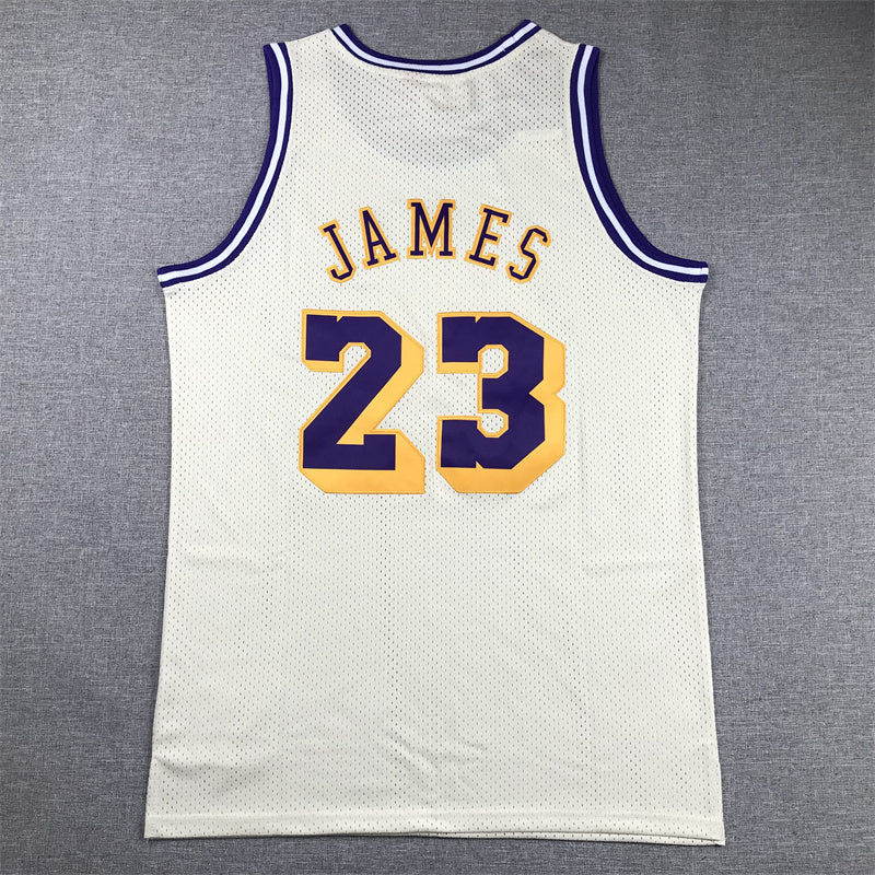 LeBron James #23 Los Angeles Lakers Throwback Jersey — Embroidered