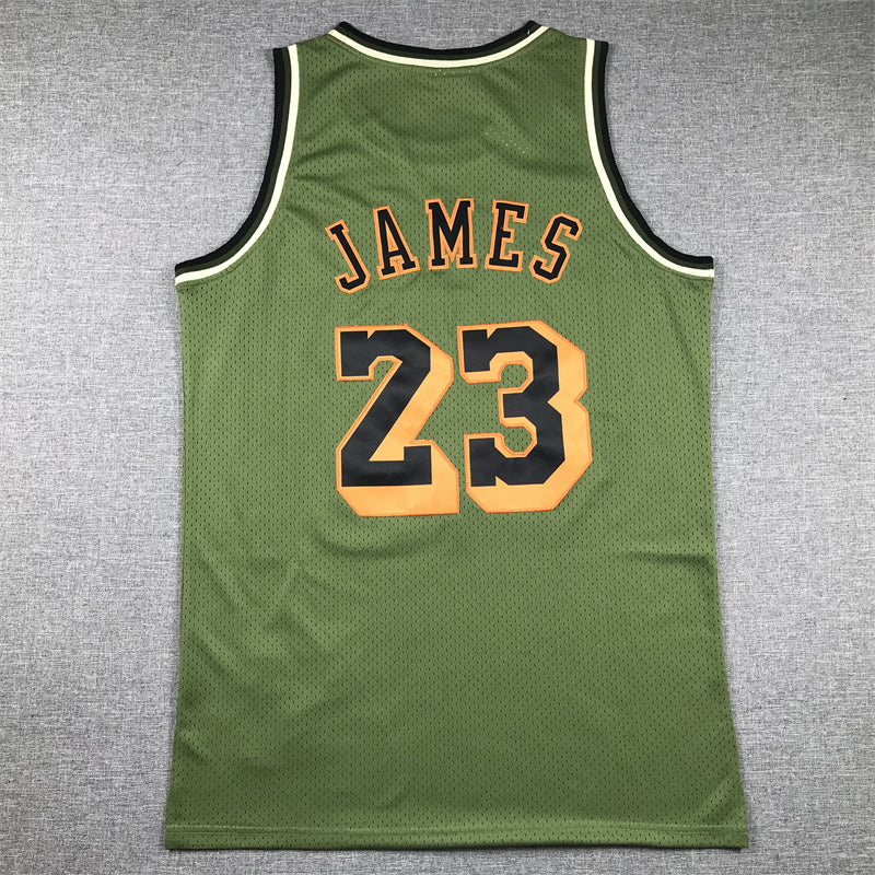 LeBron James #23 Los Angeles Lakers 2018-19 Throwback Jersey — Embroidered