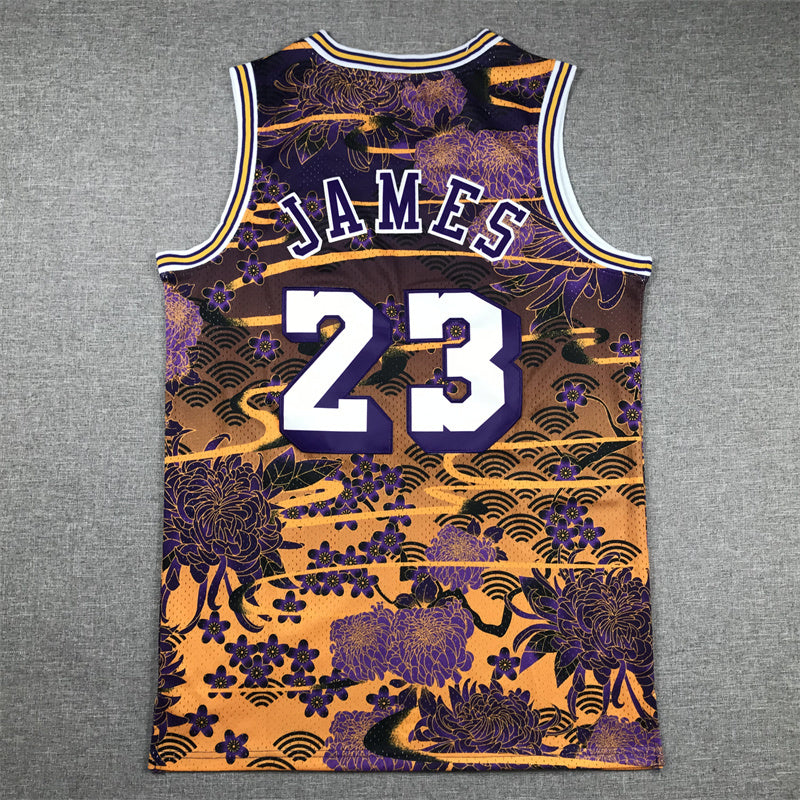 LeBron James #23 Los Angeles Lakers "Year of the Rabbit" 2018-19 Throwback Jersey — Embroidered