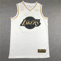 LeBron James #23 Los Angeles Lakers "White & Gold" City Edition Swingman Jersey — Embroidered