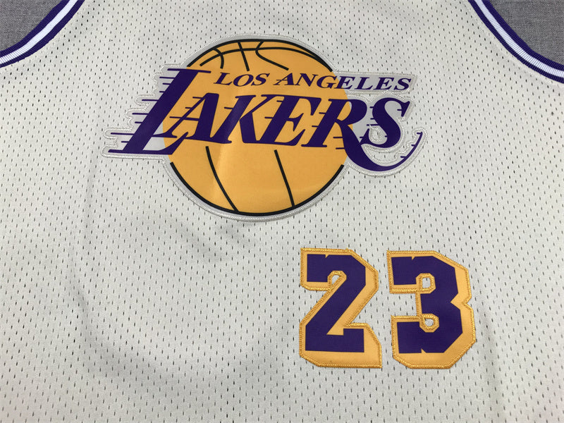 LeBron James #23 Los Angeles Lakers Throwback Jersey — Embroidered