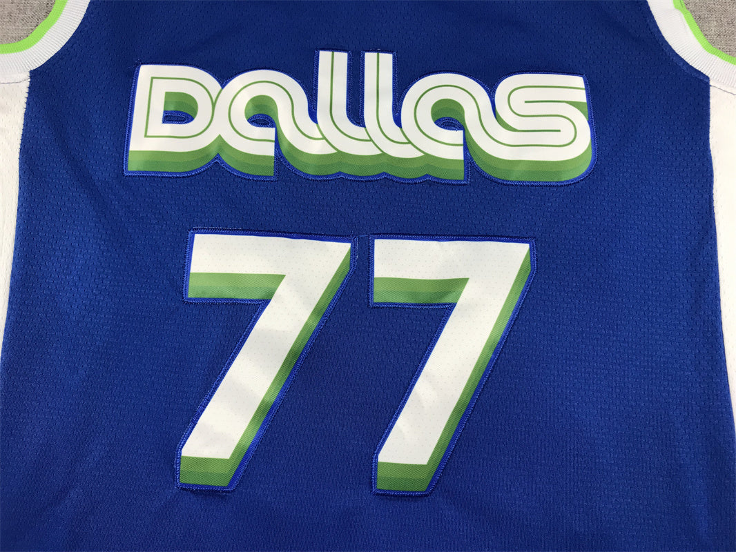 Dallas Mavericks Luka Doncic #77 2023 City Edition Swingman Jersey — Embroidered