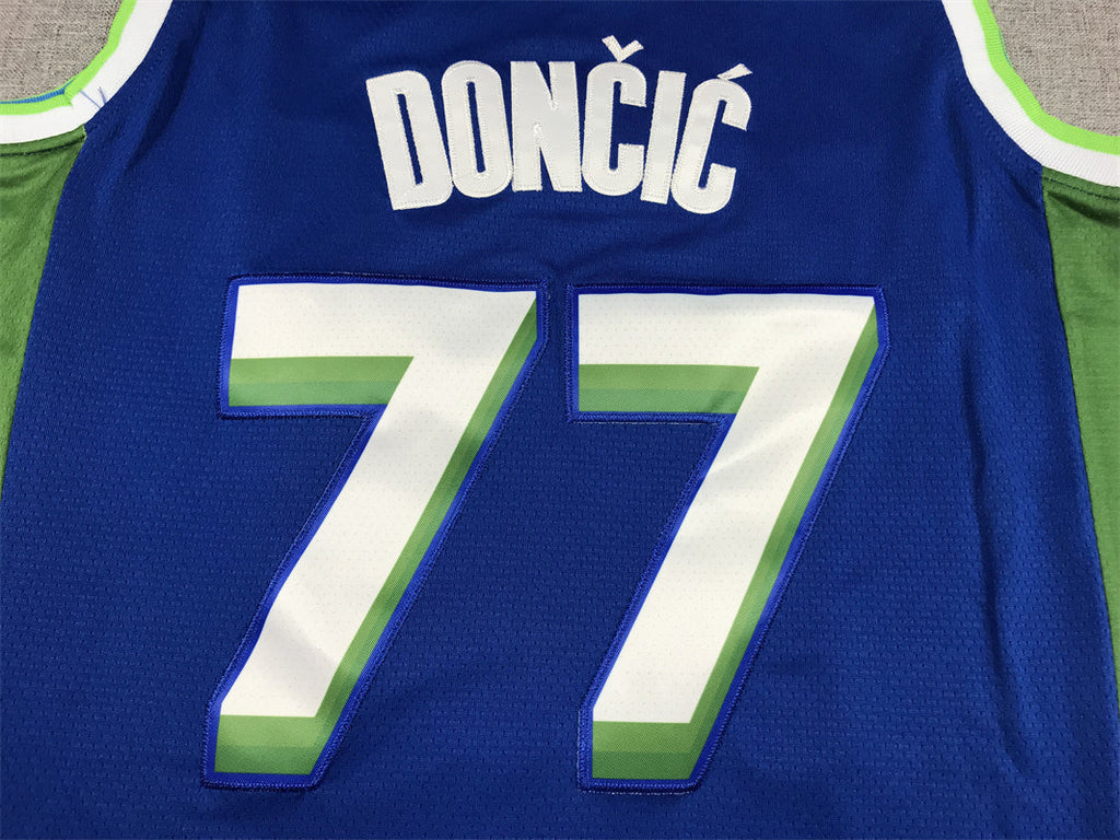 Dallas Mavericks Luka Doncic #77 2023 City Edition Swingman Jersey — Embroidered